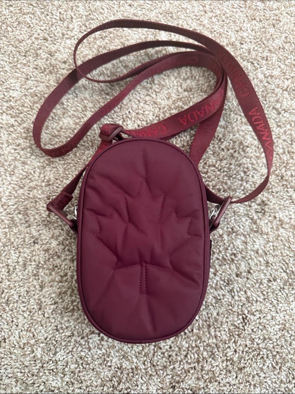 LAST CHANCE Lululemon Canada Quilted Crossbody Burgundy Special Edition Olympics